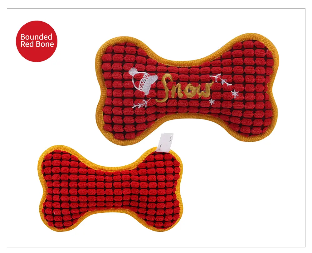 Christmas collection of squeaky plush toys Interlaced Red Bone,Interlaced Brown Bone,Interlaced Green Bone,Bounded Red Bone,Plush White Bone-1 (13)