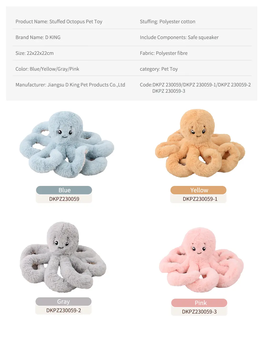 Octopus Plush Toy Safe, Comfortable, Stimulates Curiosity, Enhances Bonding, Durable (9)