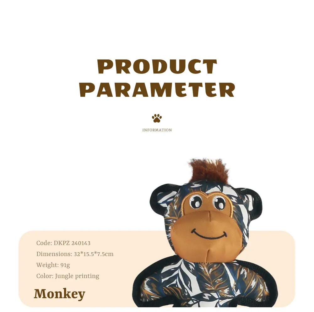 2025 Latest Plush Toys Monkey, Raccon, Squirrel  (6)