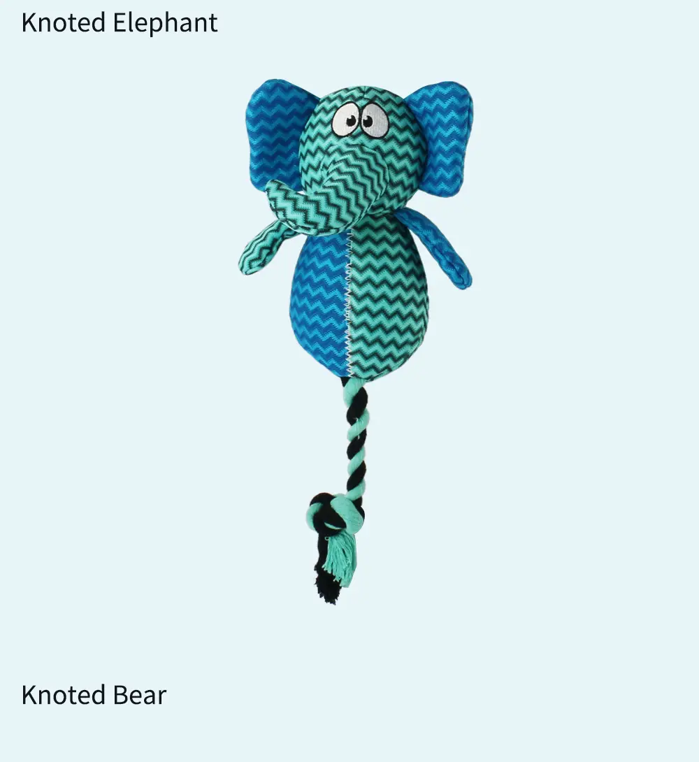 2025 Latest Design Rope-style Plush Pet ToyKnoted Elephant，Knoted Bear，Knoted Monkey，Knoted Kolar，Knoted FoX (12)