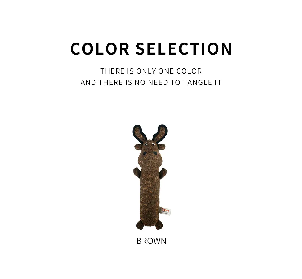 2025 New Product Classic Animal Shape Sturdy Dog Toy Collection Stand-up Deer (7)