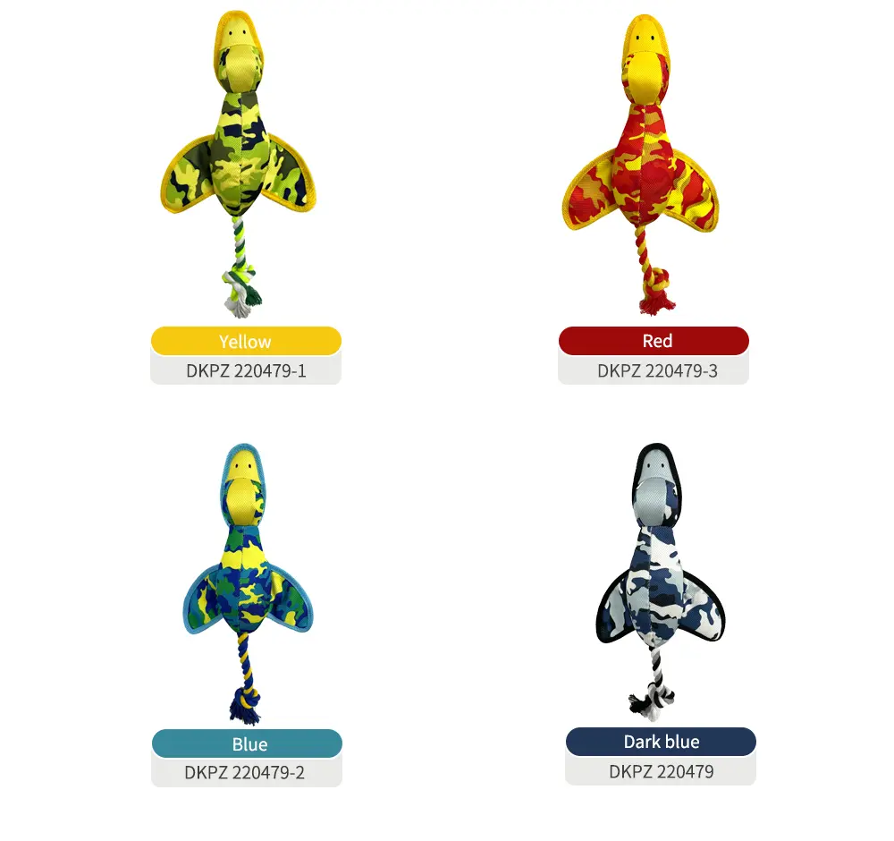 Rope Camouflage Flying Duck, Plush Pet Toy, Safe And Comfortable, Enhances Bonds, Endless Joy! (11)