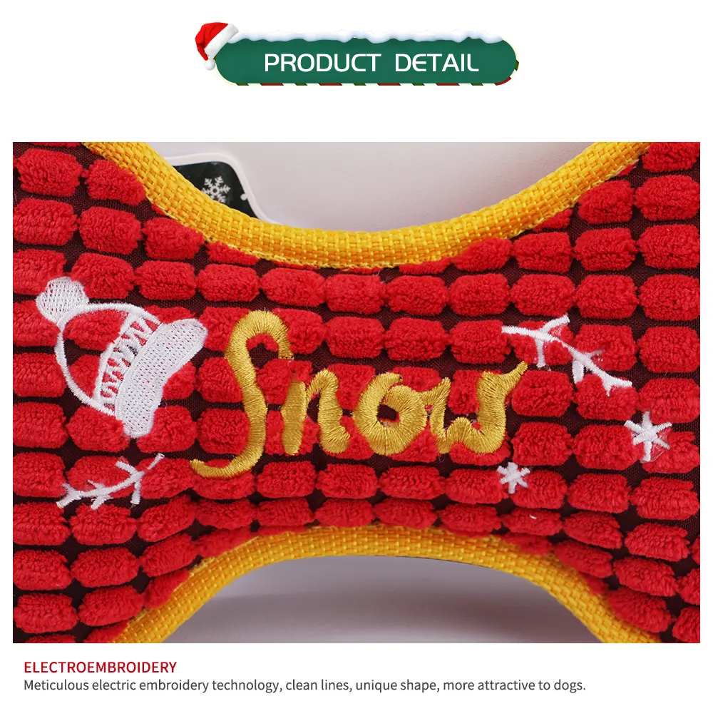 Christmas collection of squeaky plush toys Interlaced Red Bone,Interlaced Brown Bone,Interlaced Green Bone,Bounded Red Bone,Plush White Bone-1 (14)