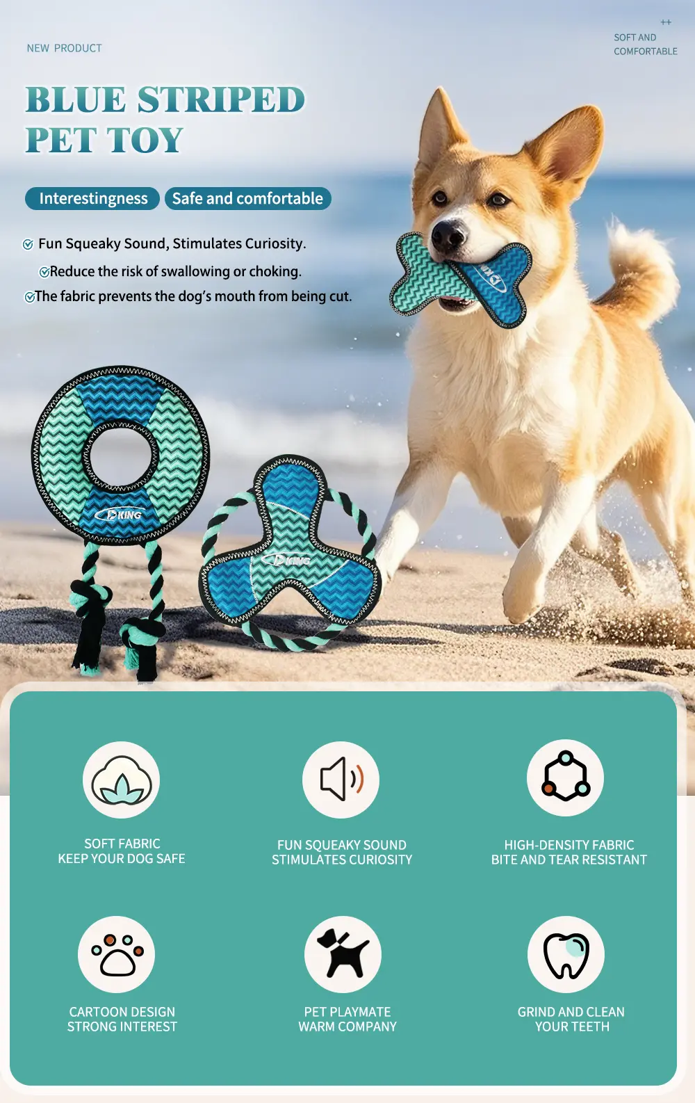Specially Designed Plush Toys For Dogs, Crafted From Eco-Friendly Materials, They Are Soft To The Touch, Skin-Friendly, B  (1)