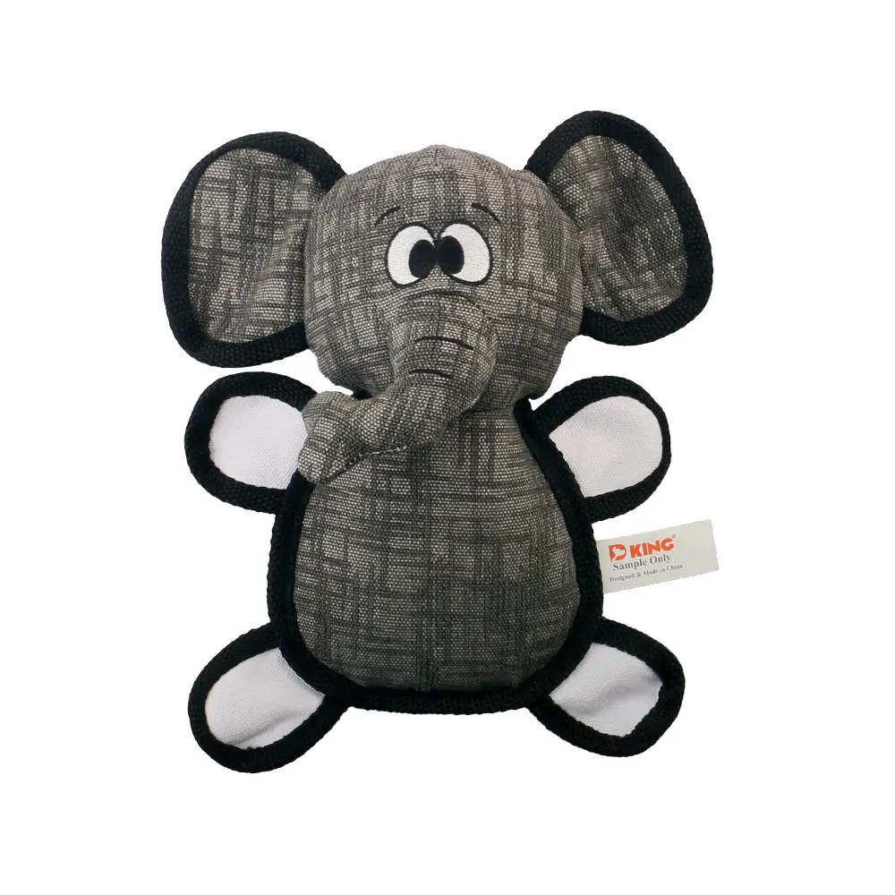 2025 New Product Classic Animal Shape Sturdy Dog Toy Collection Oblate Body Elephant