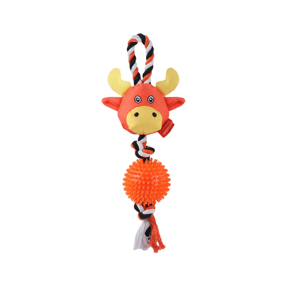 Dog Toys Safe, Soft, and Entertaining：Knotted Rhino，Knotted Giraffe (2).jpg