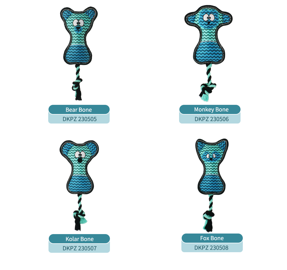 2025 Latest Design Rope-style Plush Pet Toy：Bear Bone，Monkey Bone，Kolar Bone，Fox Bone (10)