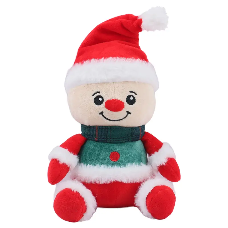 Latest Pet Plush Toys of 2025：Knoted Snow man，Baby Snowman，Long-necked Reindee，Knoted Christmas Tree