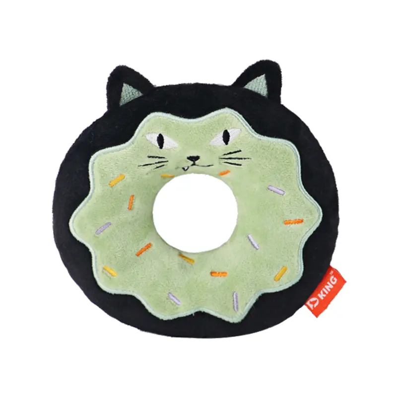Spooktacular Dog Toys: Pumpkin, Bat, and Cat Donuts