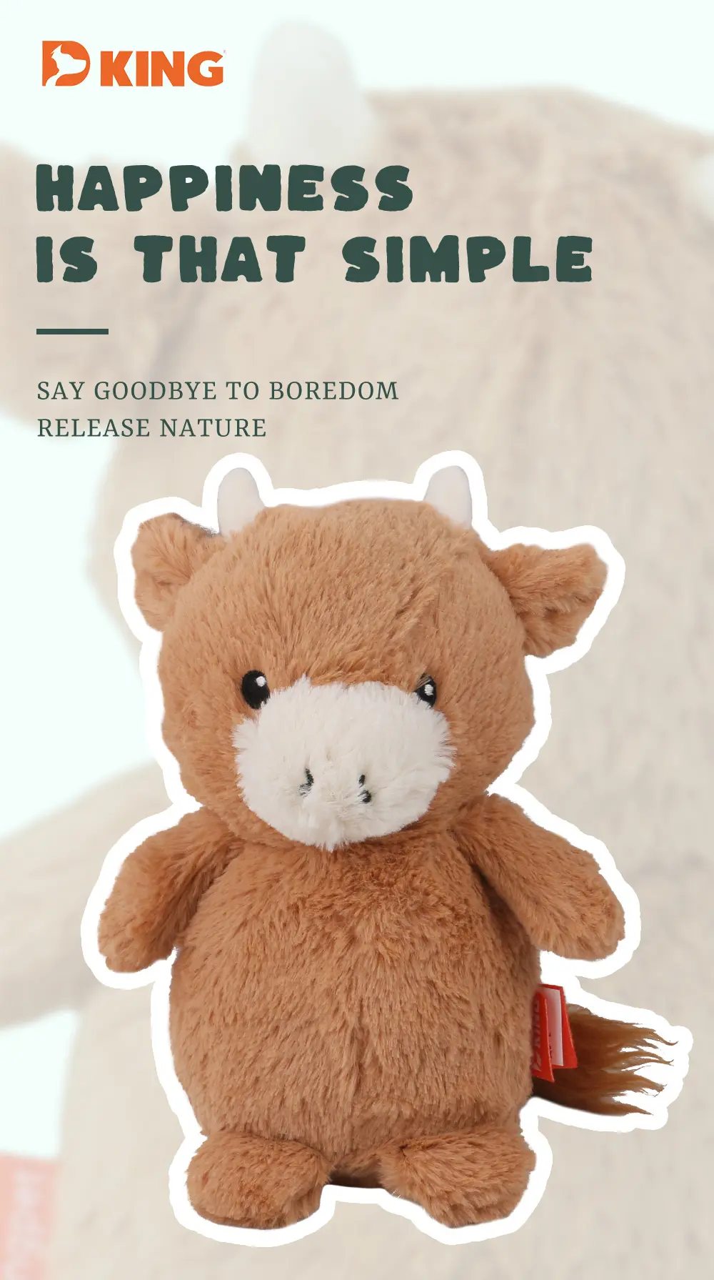 Plush Toy Series, Cute And Diverse, Soft And Comfortable, Safe Companionship：Cattle，Donkey，Pig (4)