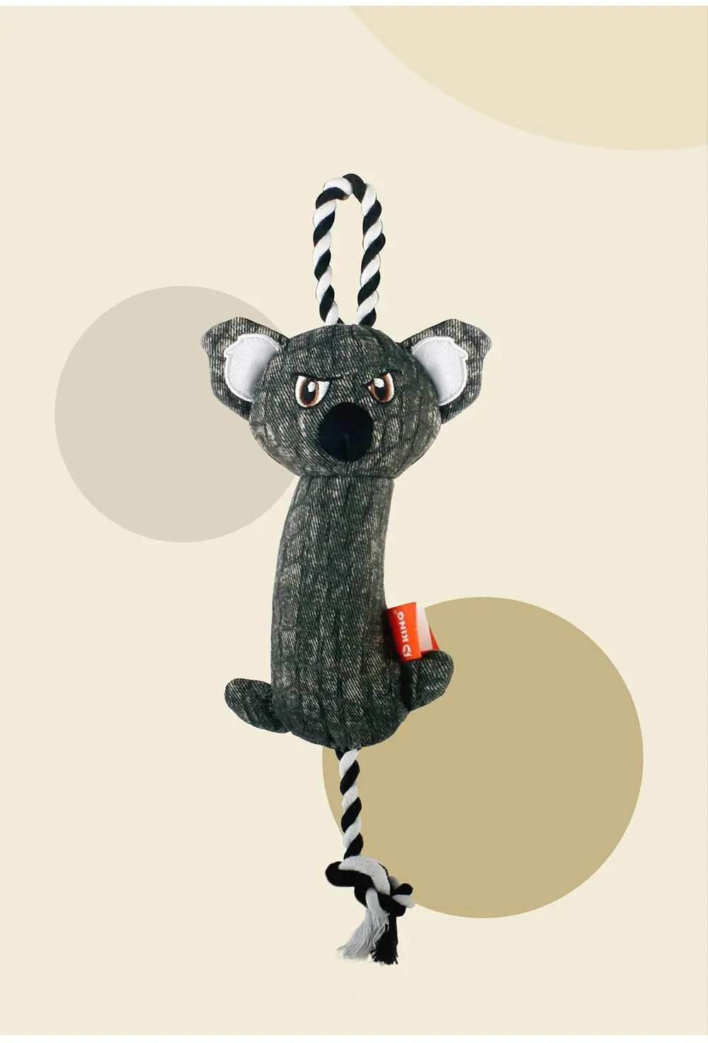 2025 New Product Classic Animal Shape Sturdy Dog Toy Collection Knotted Koala (10)