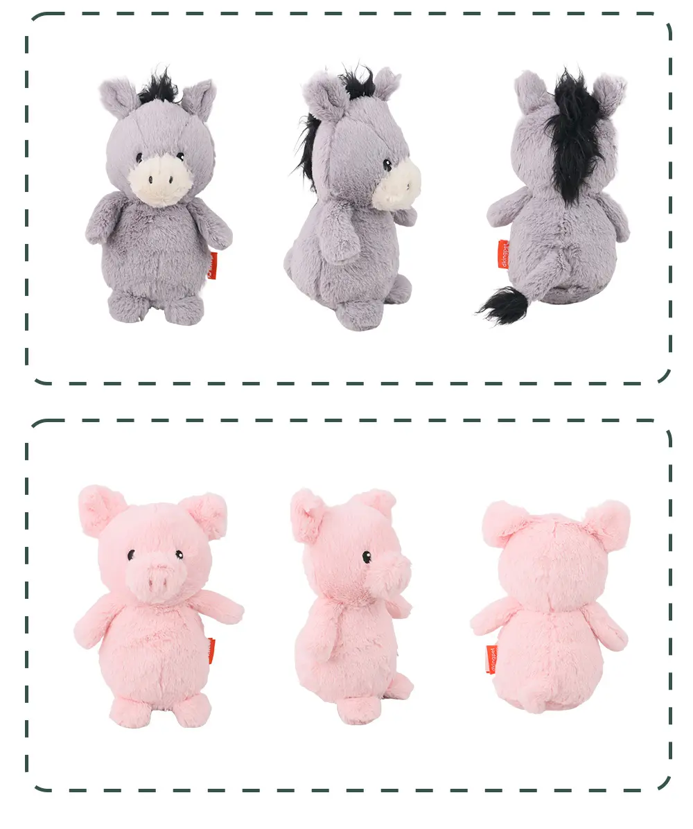 Plush Toy Series, Cute And Diverse, Soft And Comfortable, Safe Companionship：Cattle，Donkey，Pig (9)