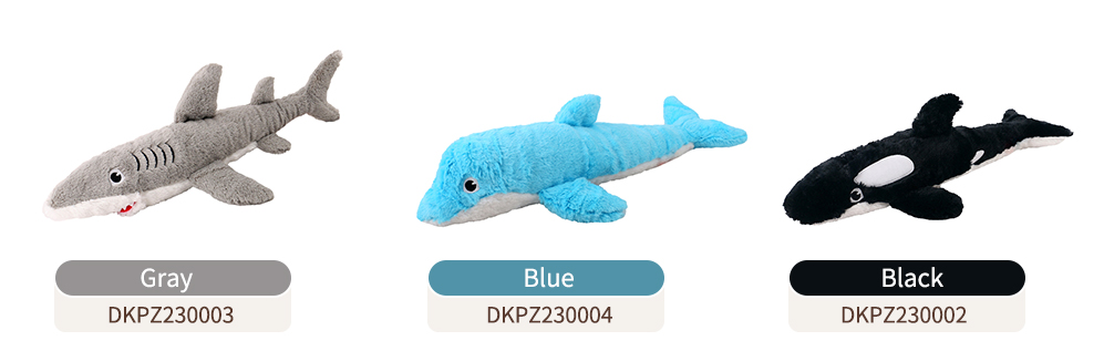 Cuddly Shark Pet Toy Soft Polyester, Lifelike Charm! (11)