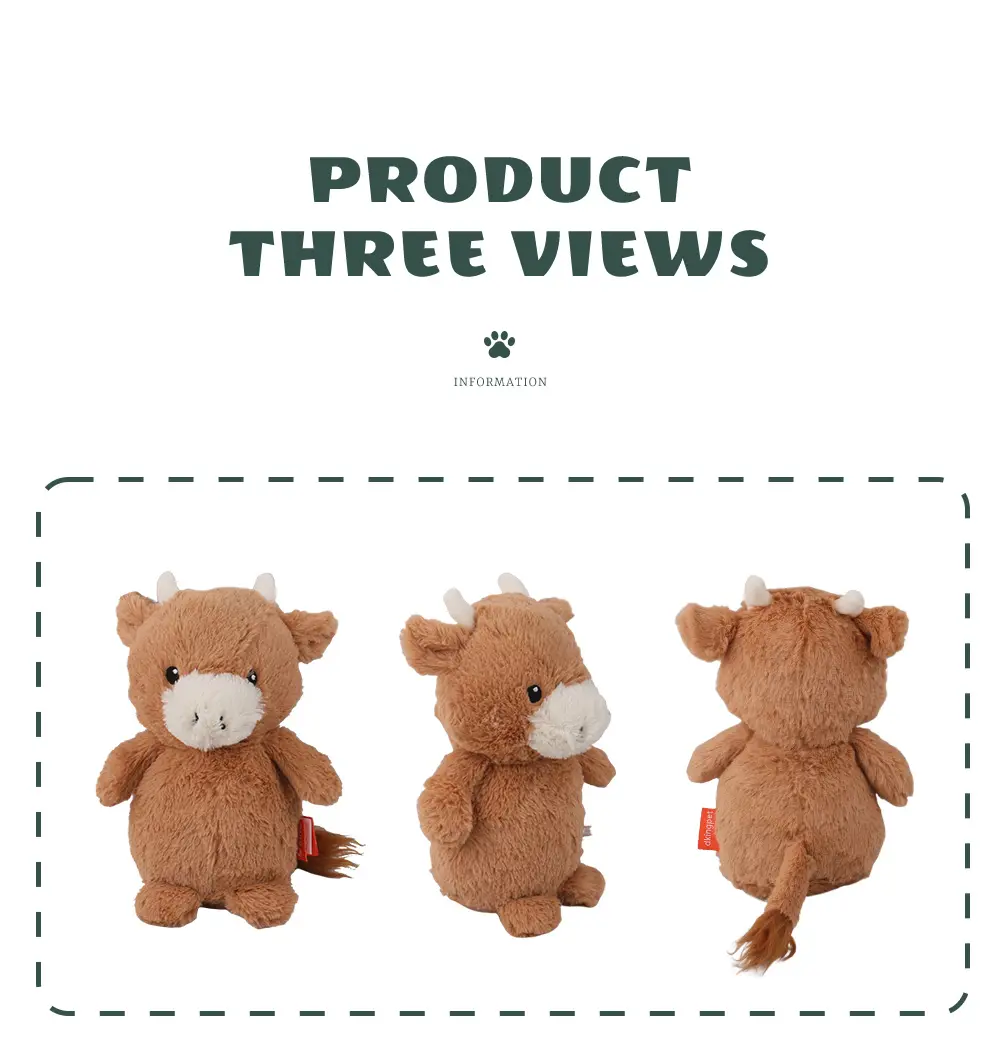 Plush Toy Series, Cute And Diverse, Soft And Comfortable, Safe Companionship：Cattle，Donkey，Pig (8)